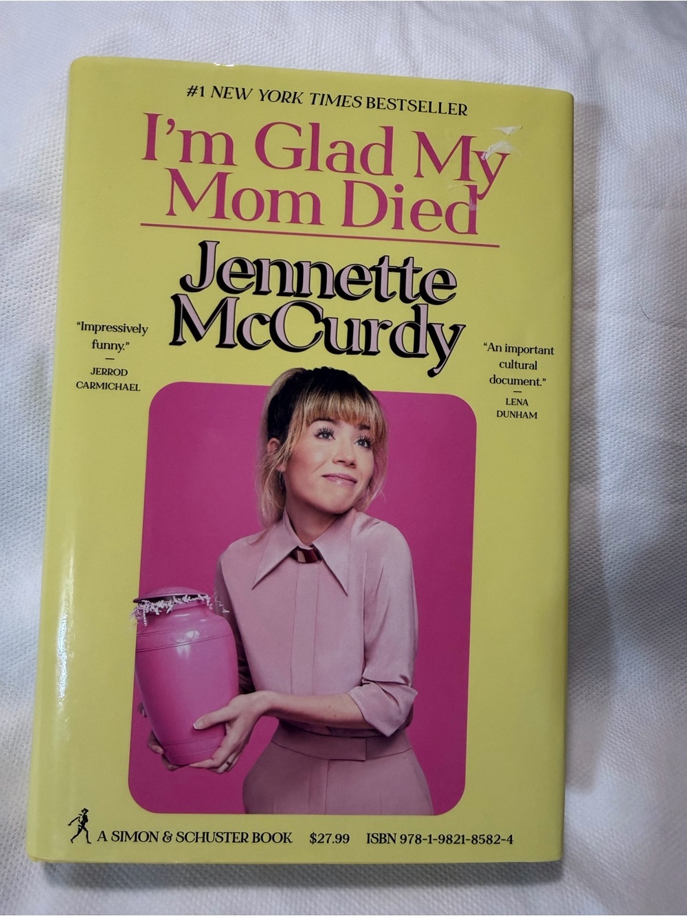 I'm Glad My Mom Died by Jennette McCurdy - Yellow & Pink Hardcover